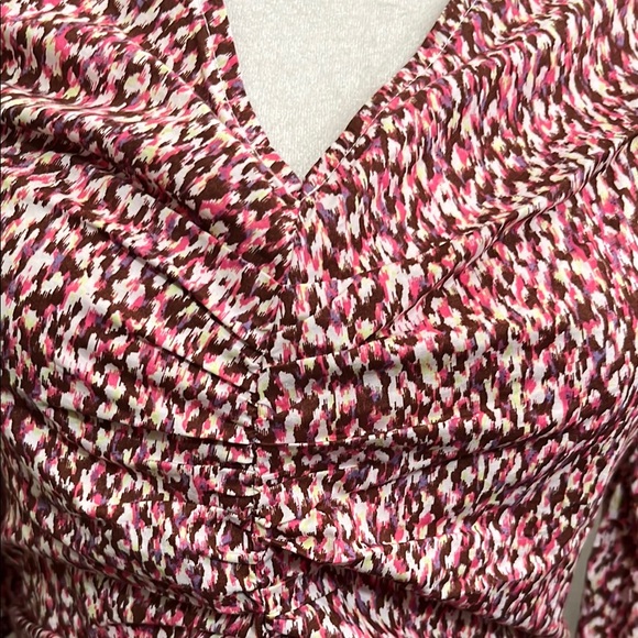 Women's Red Patterned Dress - Picture 3 of 5